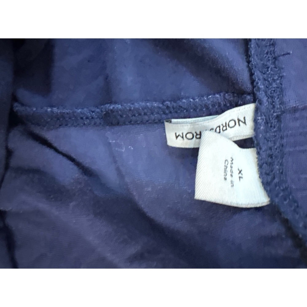 Nordstrom Moonlight Eco Pajamas Set Navy Blue White Piping Short Sleeve XL - Picture 11 of 13
